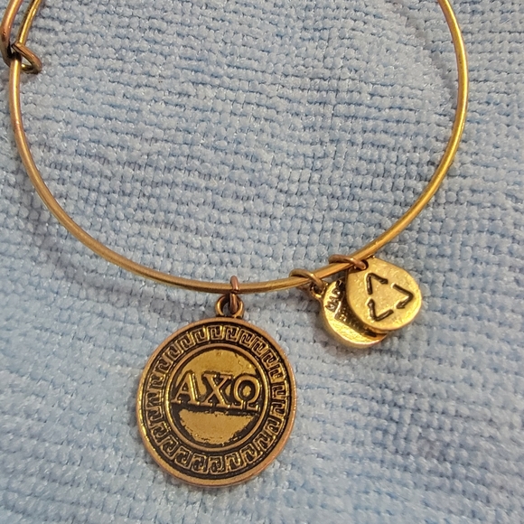 Alex and Ani-style gold tone bangle: AXO sorority - Picture 2 of 4